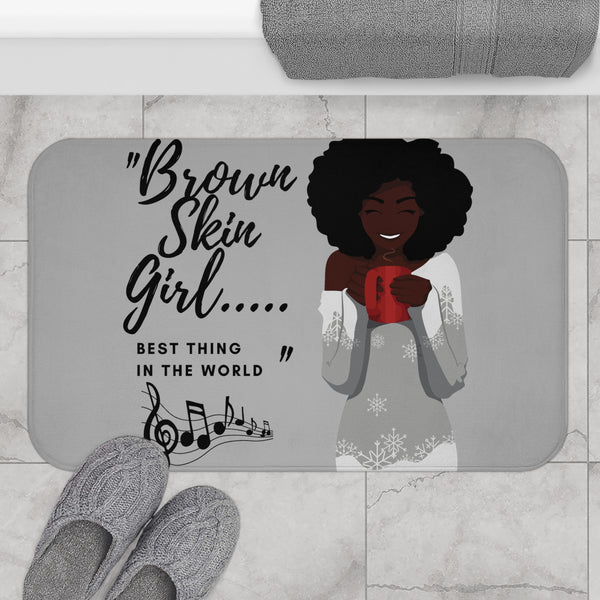 Brown Skin Girl Bath Mat - Beguiling Phenix Boutique