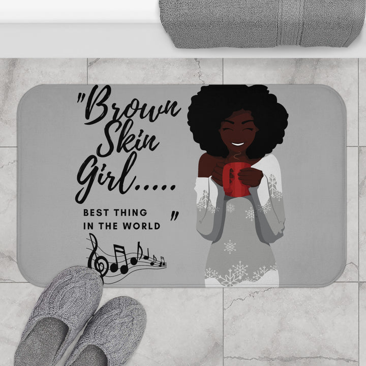 Brown Skin Girl Bath Mat - Beguiling Phenix Boutique