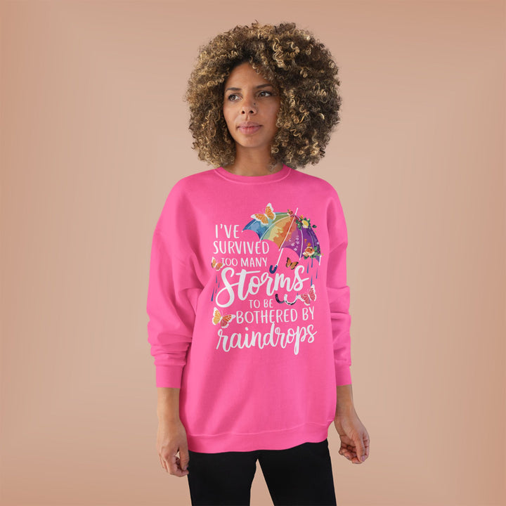 Survived Storms Sweatshirt - Inspirational EcoSmart Crewneck - Beguiling Phenix Boutique