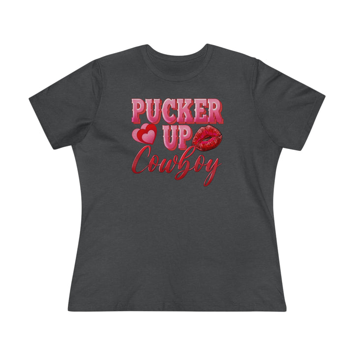 Pucker Up Cowboy Women's Premium Tee - Beguiling Phenix Boutique
