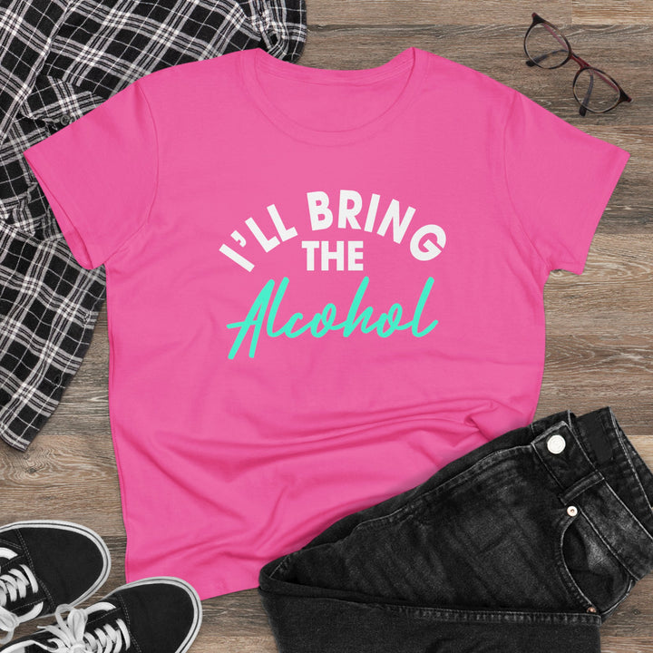Bring Alcohol Women's Heavy Cotton Tee - Beguiling Phenix Boutique