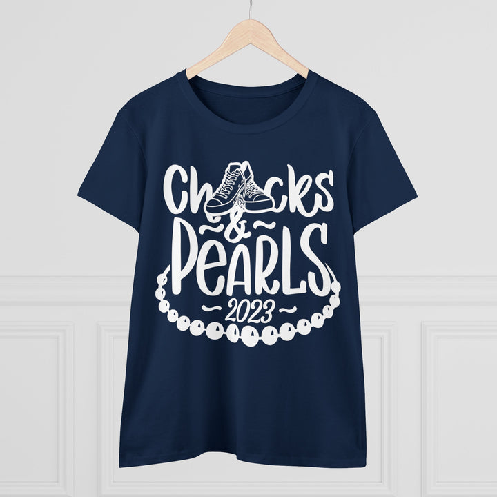 Chucks & Pearls Cotton Tee 2023 - Beguiling Phenix Boutique