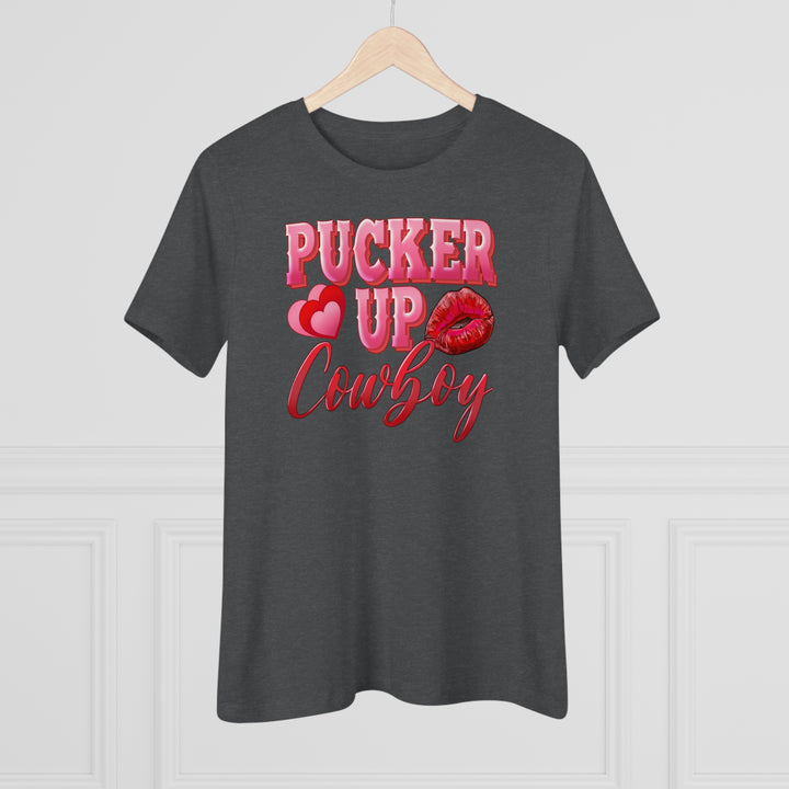 Pucker Up Cowboy Women's Premium Tee - Beguiling Phenix Boutique