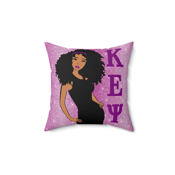 Kappa Epsilon Psi Faux Suede Throw Pillow - Beguiling Phenix Boutique