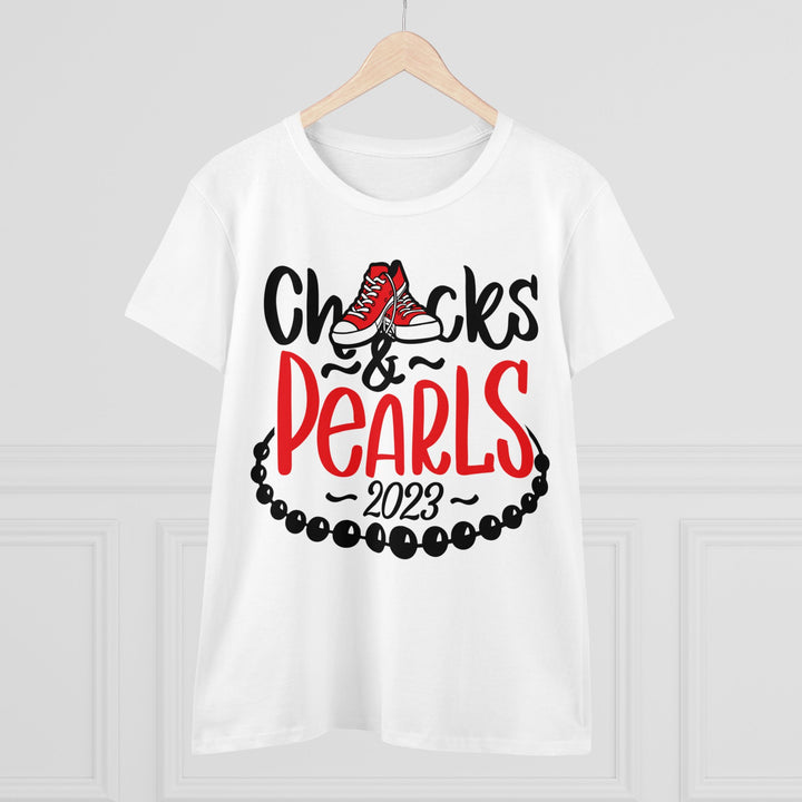 Chucks & Pearls Cotton Tee - Beguiling Phenix Boutique