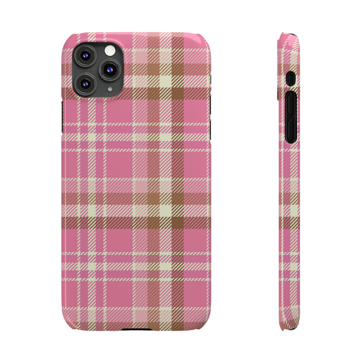 Pink Plaid Slim Phone Case - Beguiling Phenix Boutique