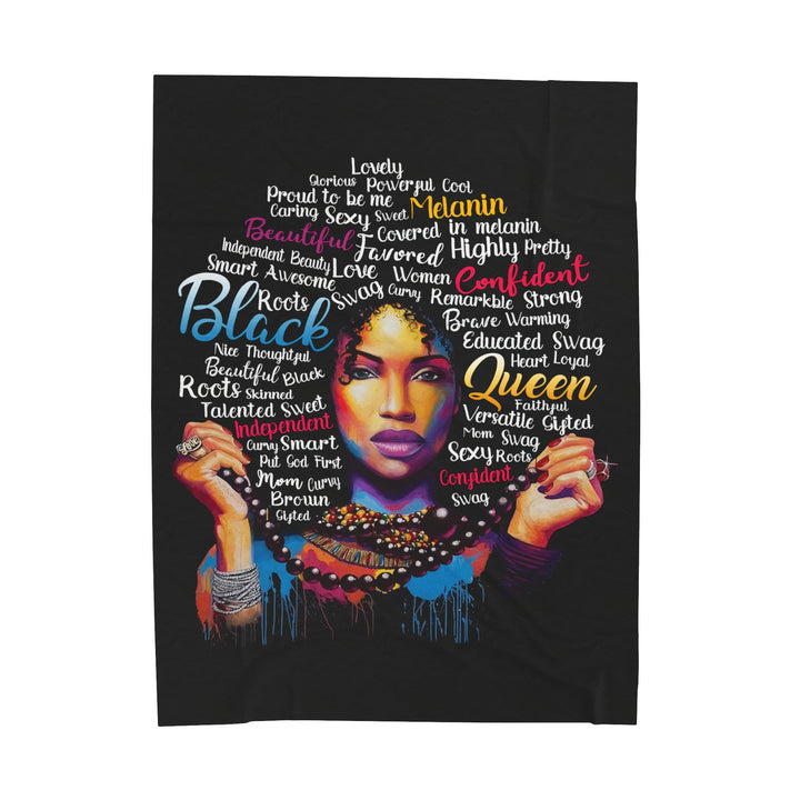 Black Queen Plush Blanket - Beguiling Phenix Boutique