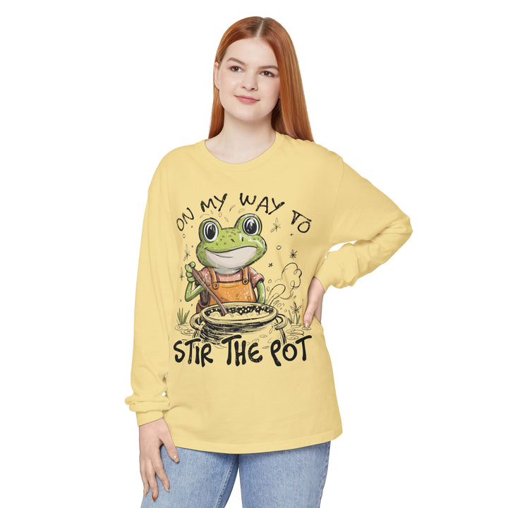 On My Way To Stir the Pot Long Sleeve T-Shirt - Beguiling Phenix Boutique