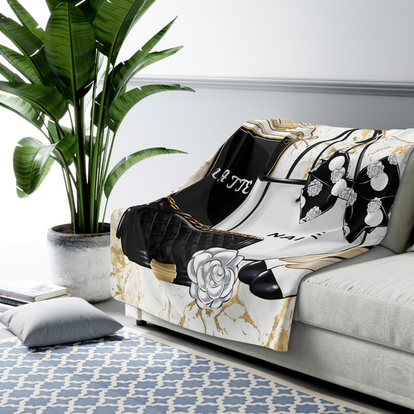 Monogram Fleece Blanket - Beguiling Phenix Boutique