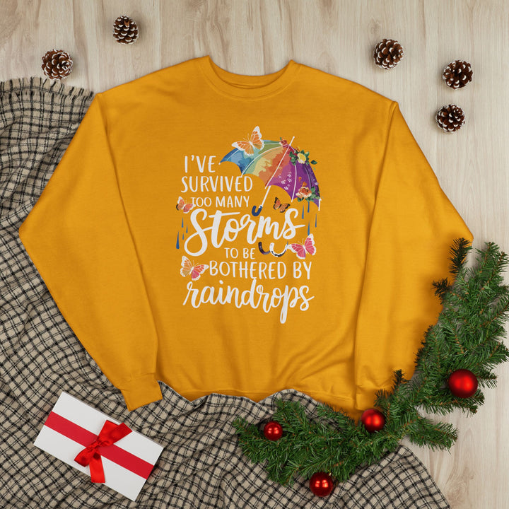 Survived Storms Sweatshirt - Inspirational EcoSmart Crewneck - Beguiling Phenix Boutique