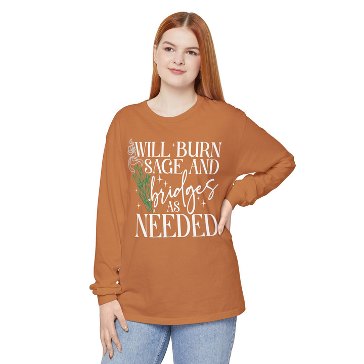 Will Burn Sage & Bridges Long Sleeve Shirt - Beguiling Phenix Boutique