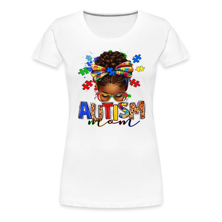 Autism Mom Women’s Premium Shirt - white