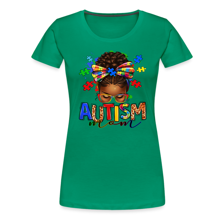 Autism Mom Women’s Premium Shirt - kelly green