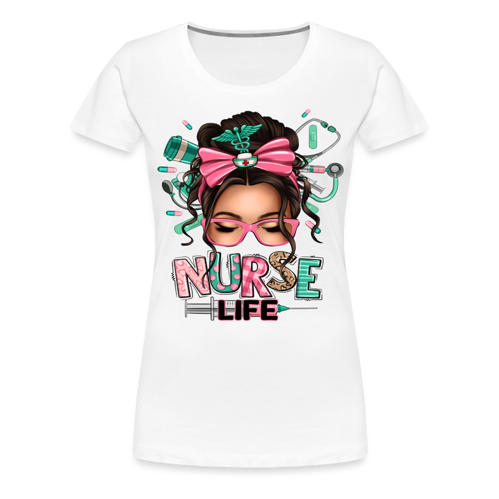 Nurse Life Women’s Premium Shirt - white