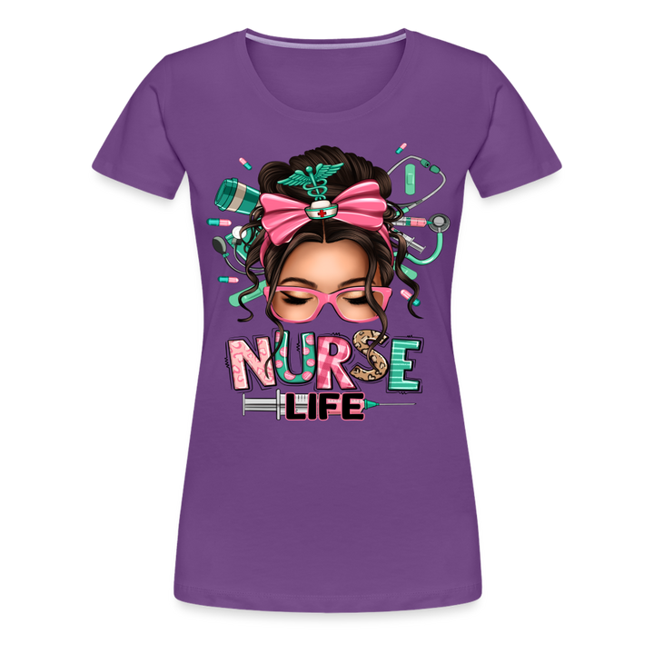 Nurse Life Women’s Premium Shirt - purple