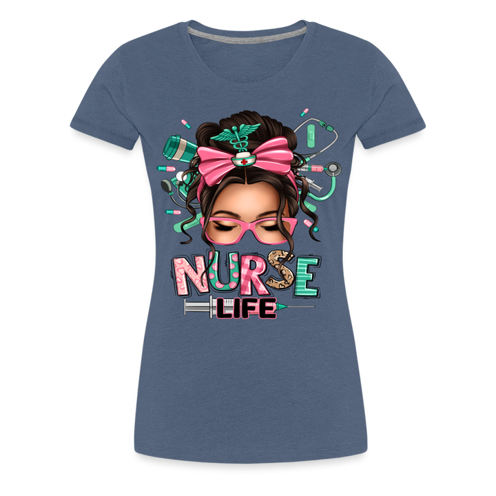 Nurse Life Women’s Premium Shirt - heather blue