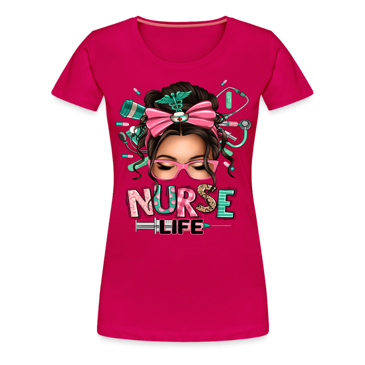 Nurse Life Women’s Premium Shirt - dark pink