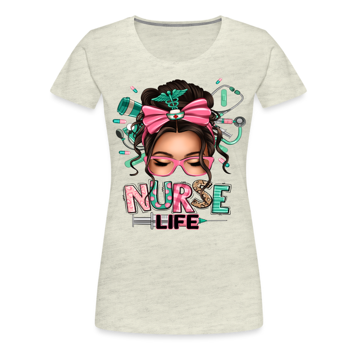 Nurse Life Women’s Premium Shirt - heather oatmeal