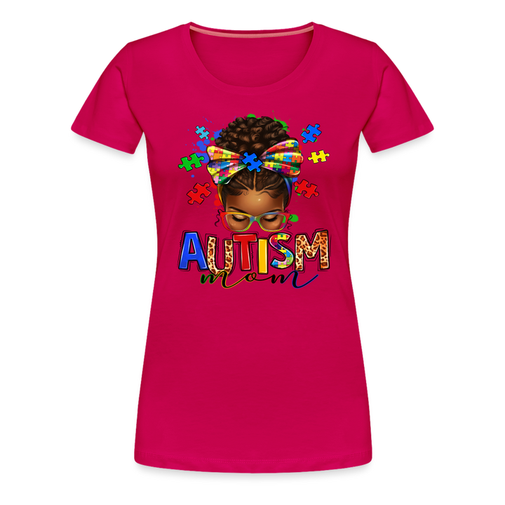 Autism Mom Women’s Premium Shirt - dark pink