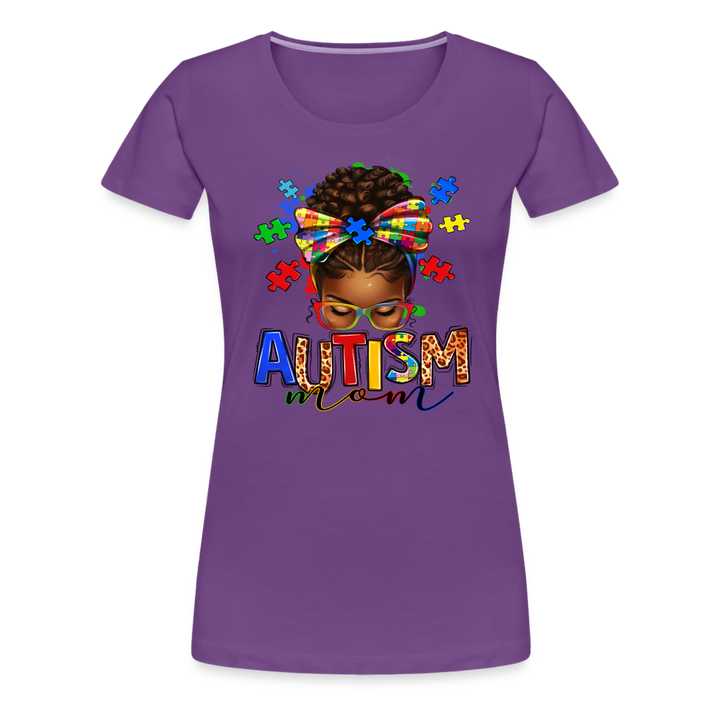 Autism Mom Women’s Premium Shirt - purple