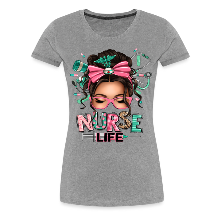 Nurse Life Women’s Premium Shirt - heather gray