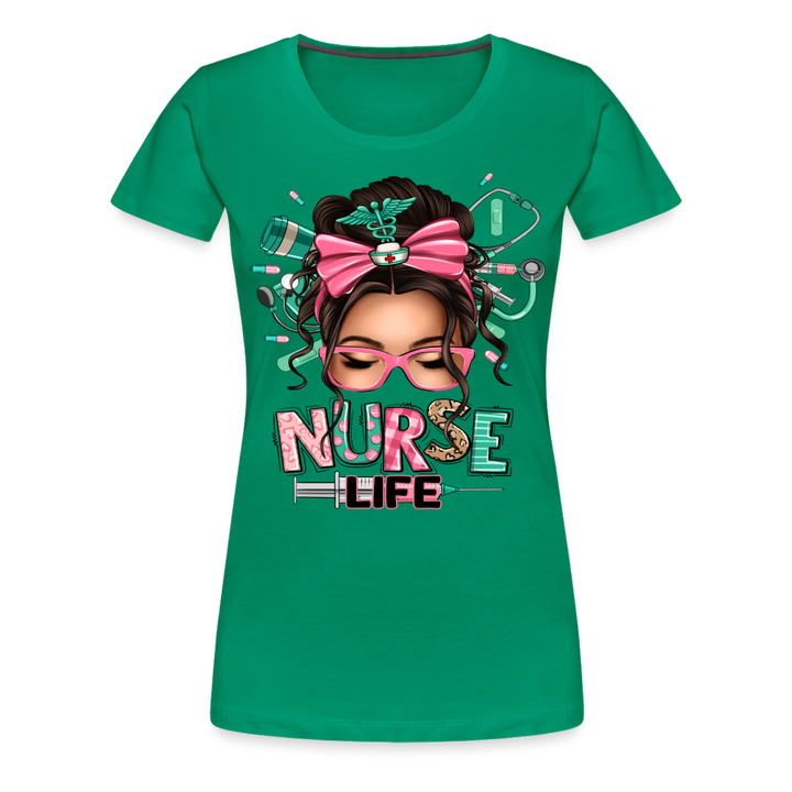 Nurse Life Women’s Premium Shirt - kelly green