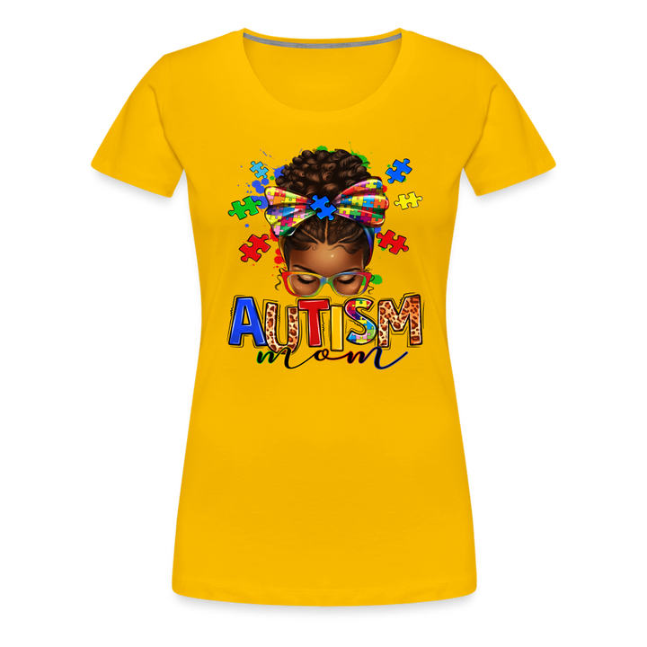 Autism Mom Women’s Premium Shirt - sun yellow