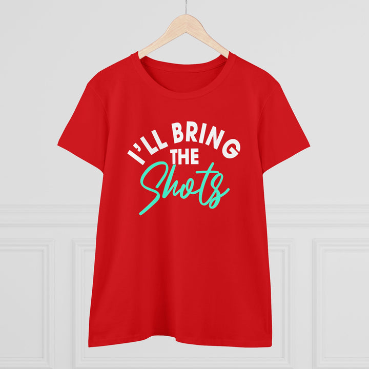 Bring Shots Women's Heavy Cotton Tee - Beguiling Phenix Boutique