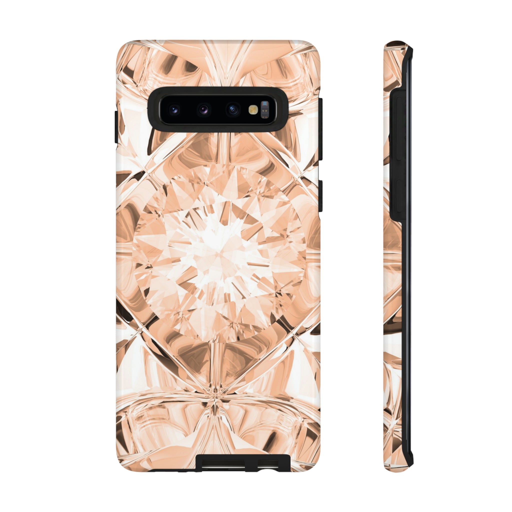 Peach Diamond Tough Phone Cases