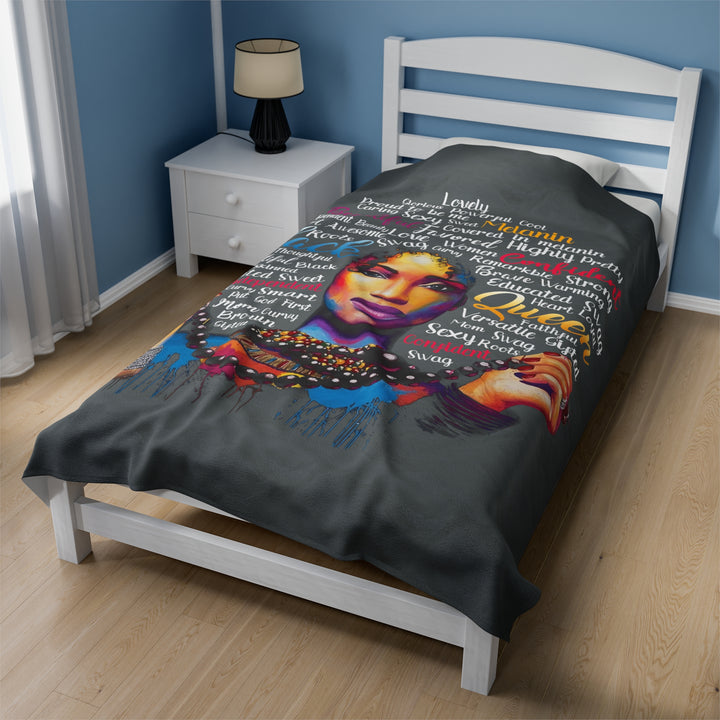Black Queen Plush Blanket - Beguiling Phenix Boutique