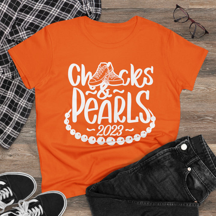 Chucks & Pearls Cotton Tee 2023 - Beguiling Phenix Boutique