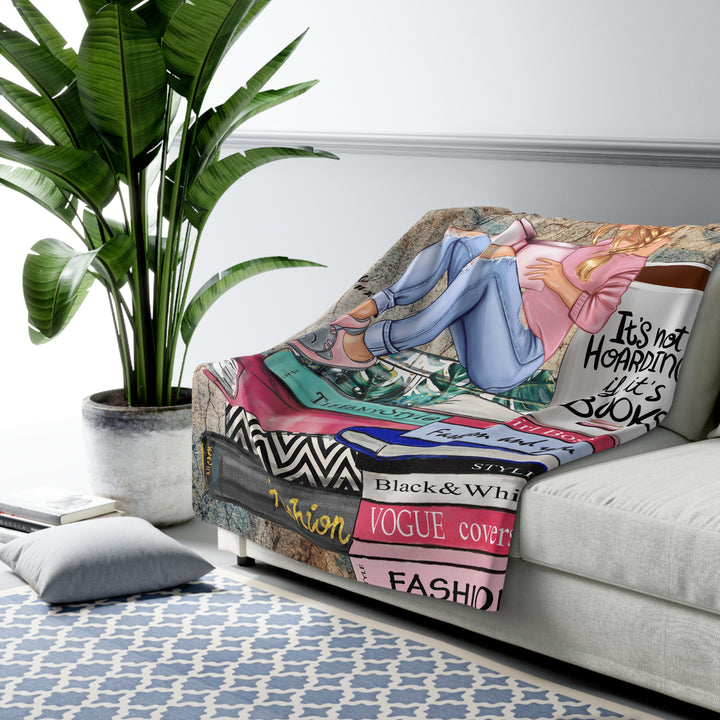 Hoarding Books Fleece Blanket - Beguiling Phenix Boutique