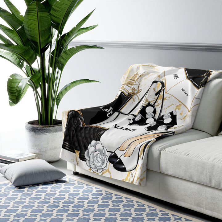 Monogram Fleece Blanket - Beguiling Phenix Boutique