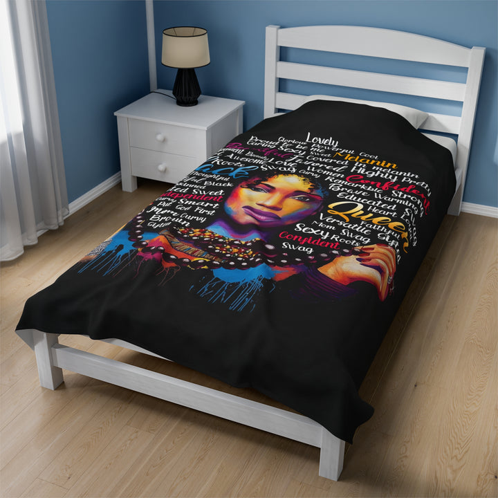 Black Queen Plush Blanket - Beguiling Phenix Boutique