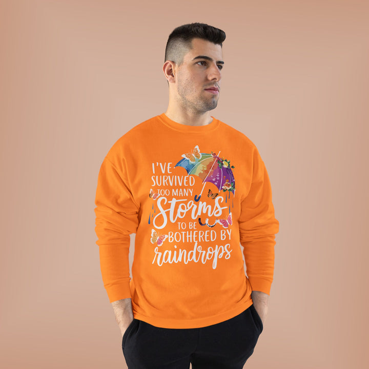 Survived Storms Sweatshirt - Inspirational EcoSmart Crewneck - Beguiling Phenix Boutique