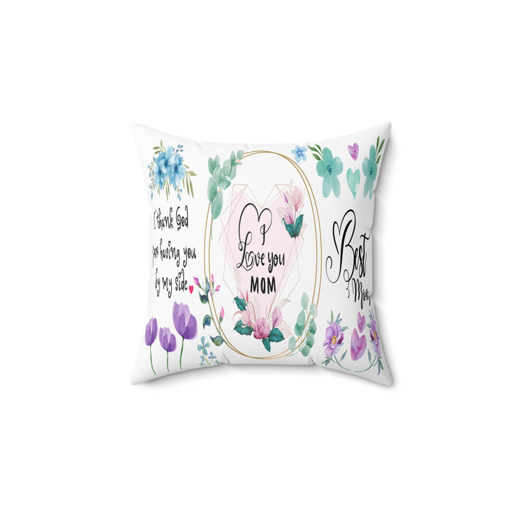 I Love Mom Faux Suede Square Pillow - Beguiling Phenix Boutique
