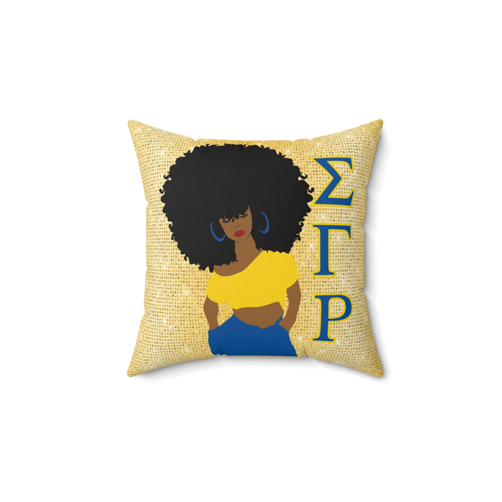 Sigma Gamma Rho Faux Suede Throw Pillow - Beguiling Phenix Boutique