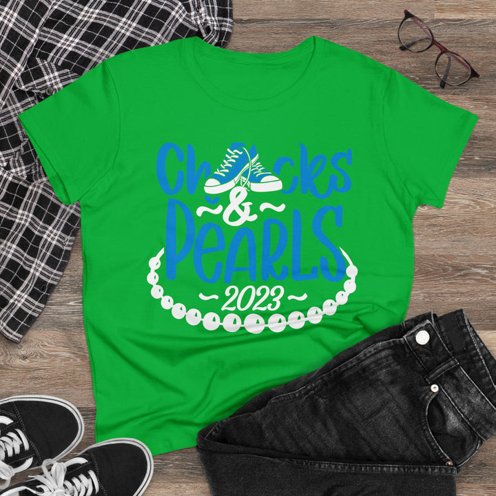 Chucks & Pearls Cotton Tee 2023 - Beguiling Phenix Boutique