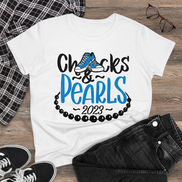 Chucks & Pearls Cotton Tee 2023 - Beguiling Phenix Boutique