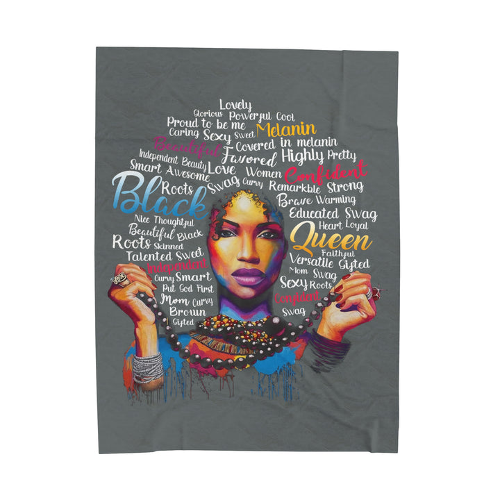 Black Queen Plush Blanket - Beguiling Phenix Boutique