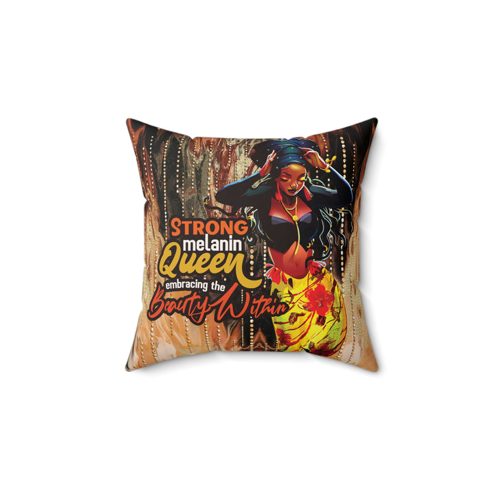 Melanin Queen Faux Suede Throw Pillow - Beguiling Phenix Boutique