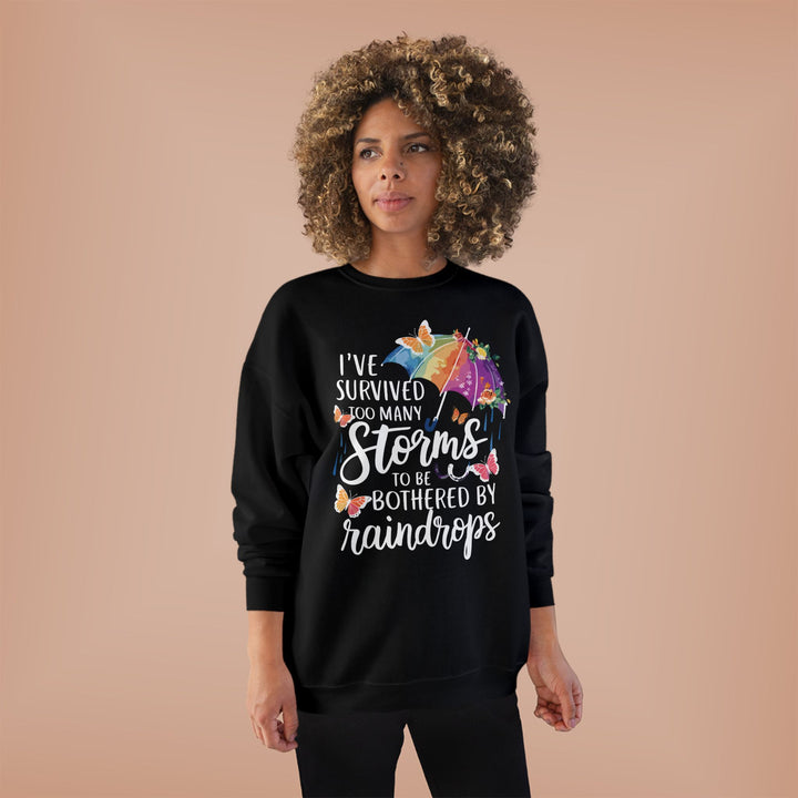 Survived Storms Sweatshirt - Inspirational EcoSmart Crewneck - Beguiling Phenix Boutique