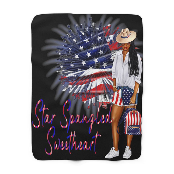 Star Spangled Sweetheart Fleece Blanket - Beguiling Phenix Boutique