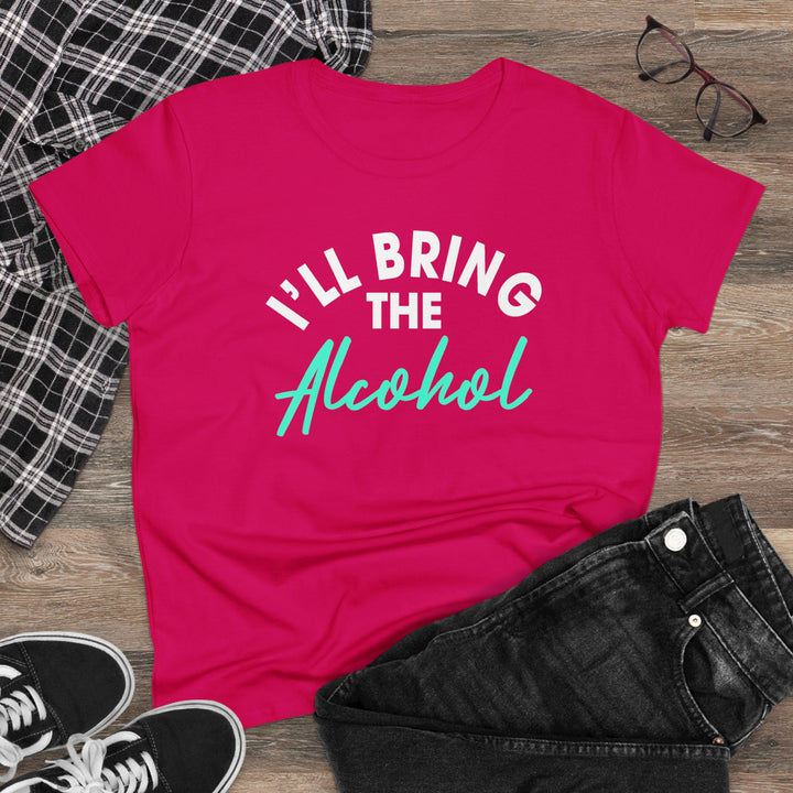 Bring Alcohol Women's Heavy Cotton Tee - Beguiling Phenix Boutique
