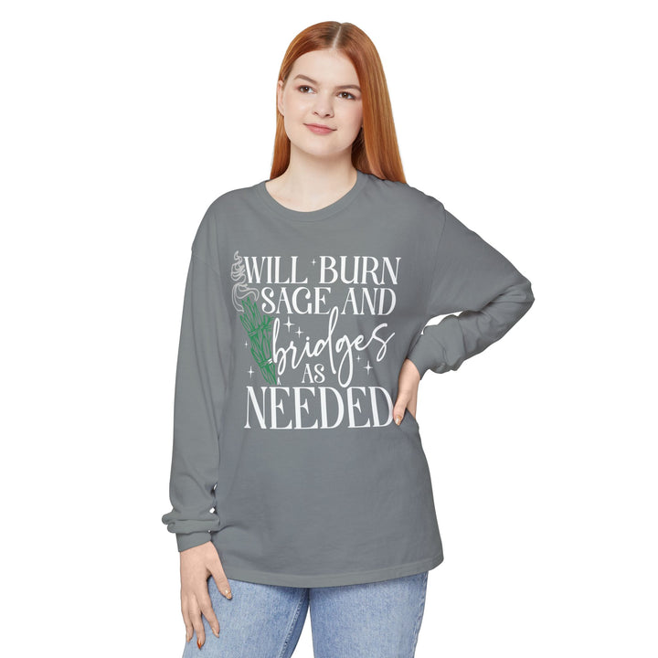 Will Burn Sage & Bridges Long Sleeve Shirt - Beguiling Phenix Boutique