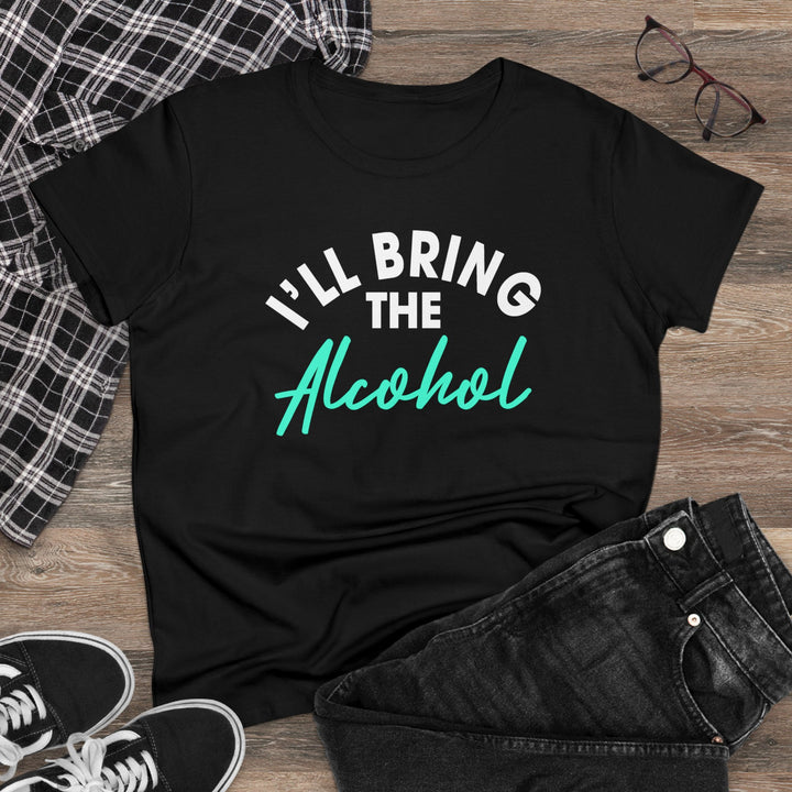 Bring Alcohol Women's Heavy Cotton Tee - Beguiling Phenix Boutique