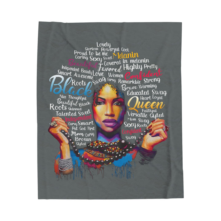 Black Queen Plush Blanket - Beguiling Phenix Boutique