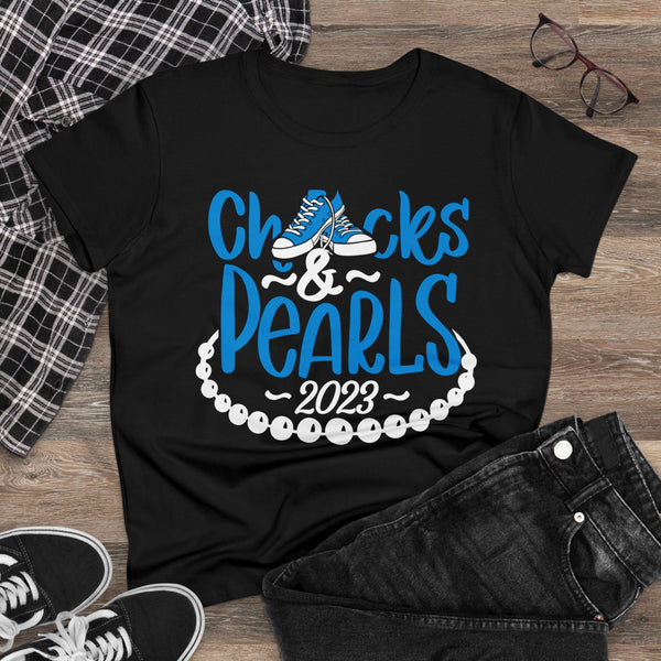 Chucks & Pearls Cotton Tee 2023 - Beguiling Phenix Boutique