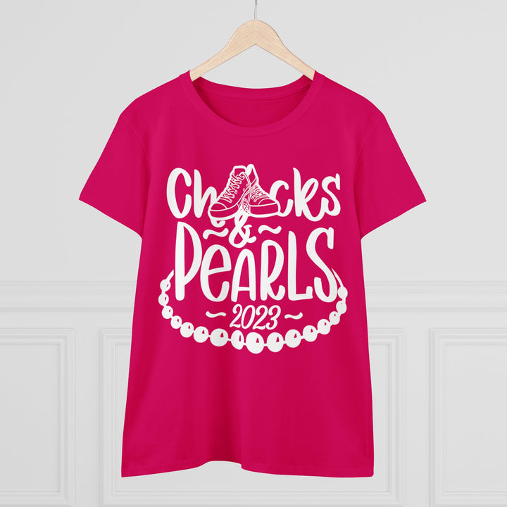 Chucks & Pearls Cotton Tee 2023 - Beguiling Phenix Boutique