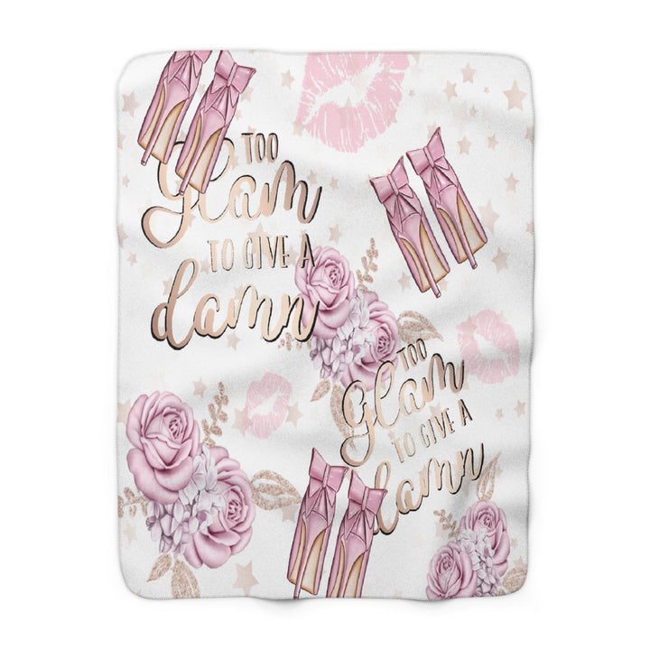 Too Glam To Give A D Fleece Blanket - Beguiling Phenix Boutique